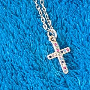 SCross Pendant Necklace Gold Rhodium Necklace Hypoallergenic